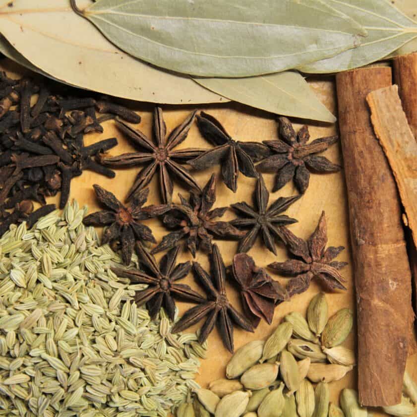Star anise with other spices