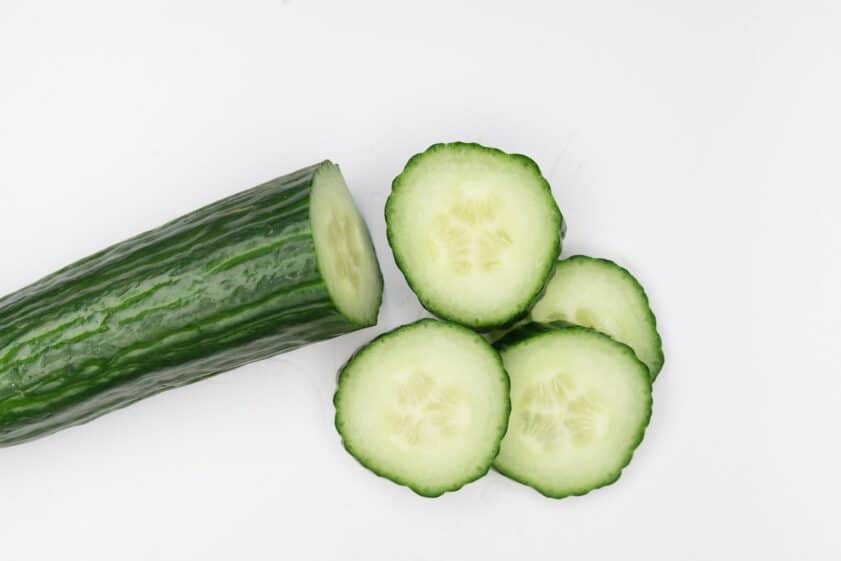 Cut cucumber